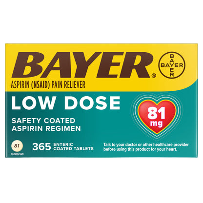 미국직구 바이엘 생활건강 Bayer Aspirin Regimen Low Dose 81 mg., 365 Enteric Coated Tablets