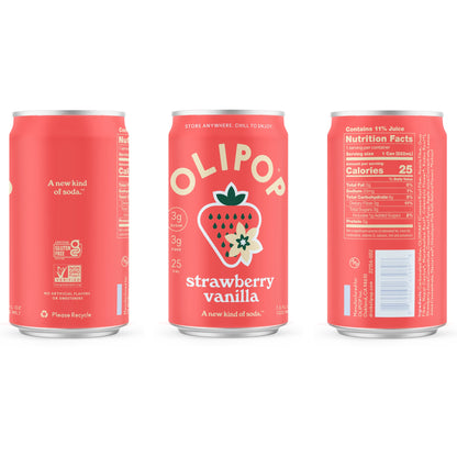 미국직구 OLIPOP Prebiotic Soda, Mini Cans Variety Pack, 7.5 fl oz, 15 ct