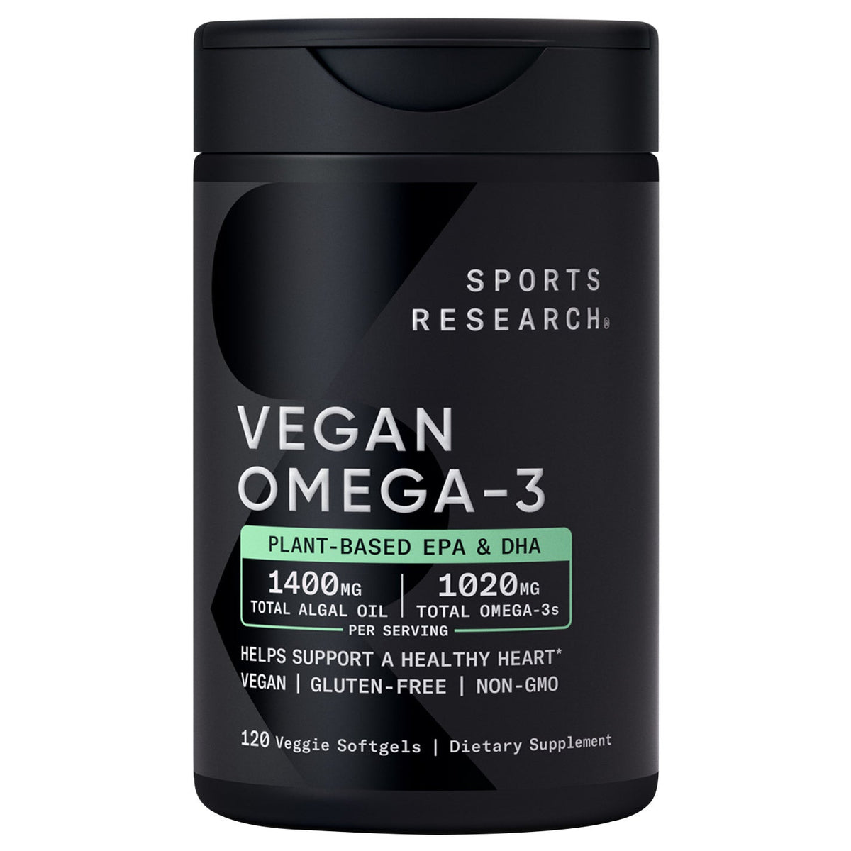 미국직구 오메가3 Sports Research Vegan Omega-3, 1400 mg, 120 Veggie Softgels