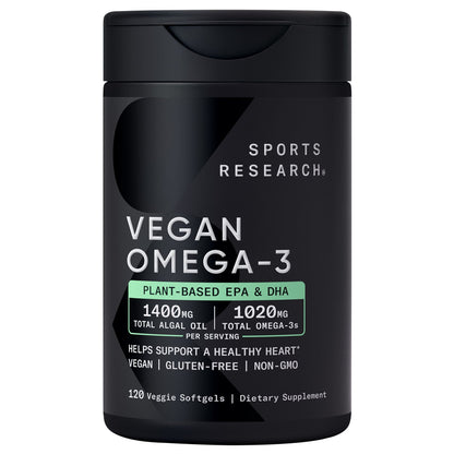 미국직구 오메가3 Sports Research Vegan Omega-3, 1400 mg, 120 Veggie Softgels