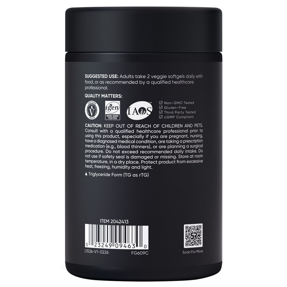 미국직구 오메가3 Sports Research Vegan Omega-3, 1400 mg, 120 Veggie Softgels