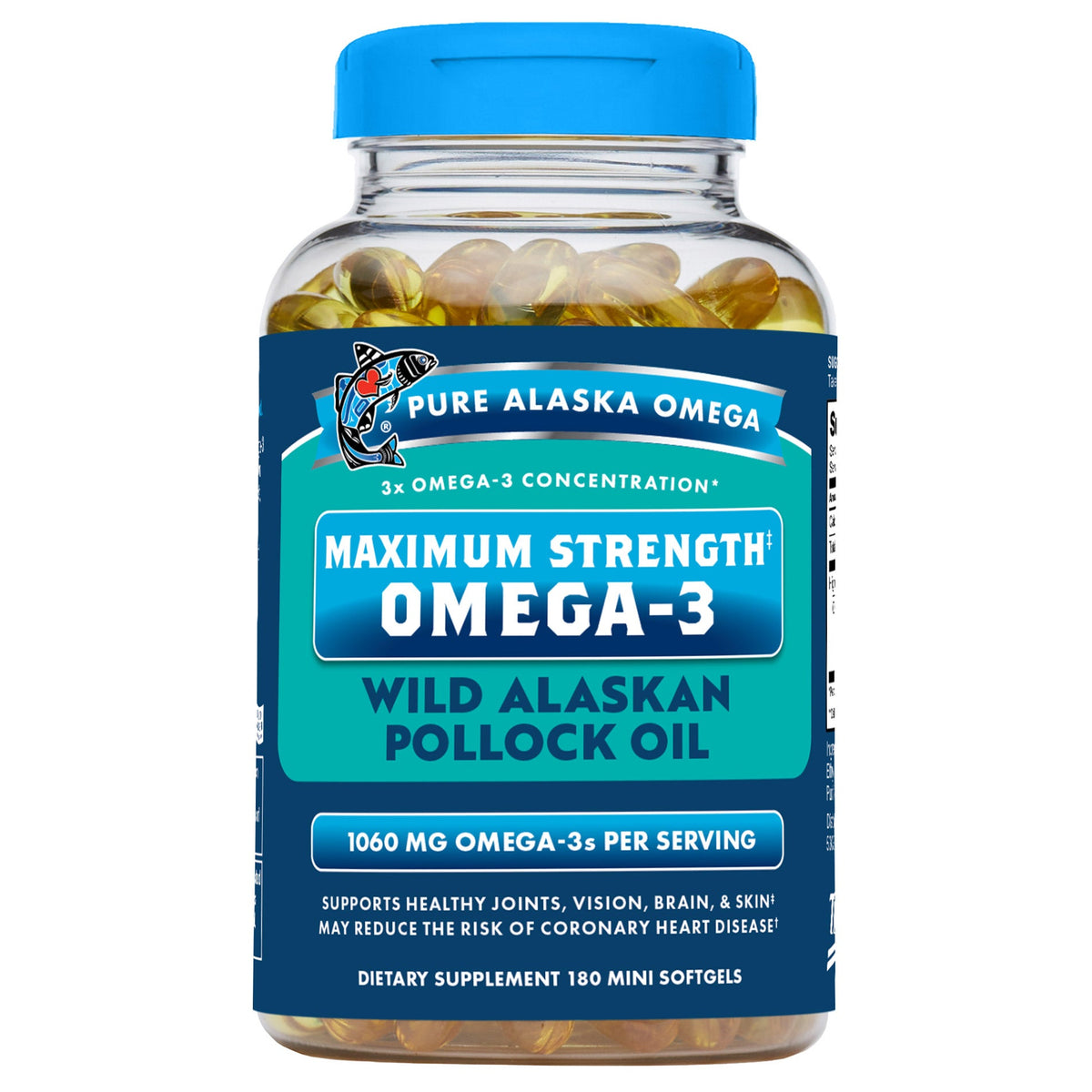 미국직구 오메가3 Pure Alaska Omega-3 Max Strength 1060mg, 180 Mini Softgels