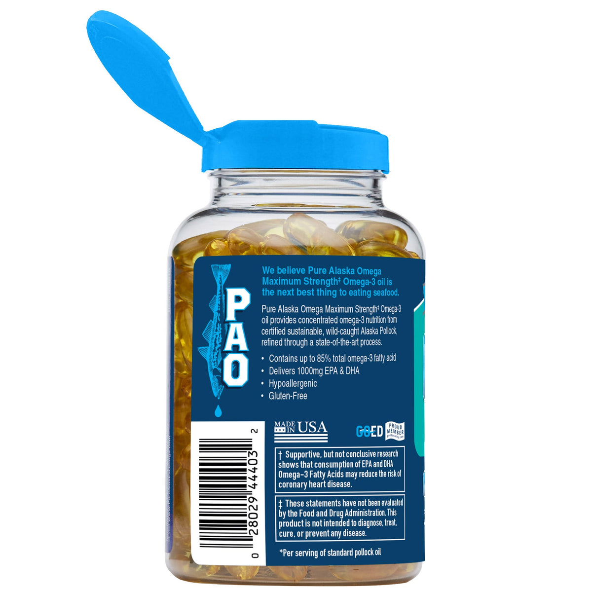 미국직구 오메가3 Pure Alaska Omega-3 Max Strength 1060mg, 180 Mini Softgels