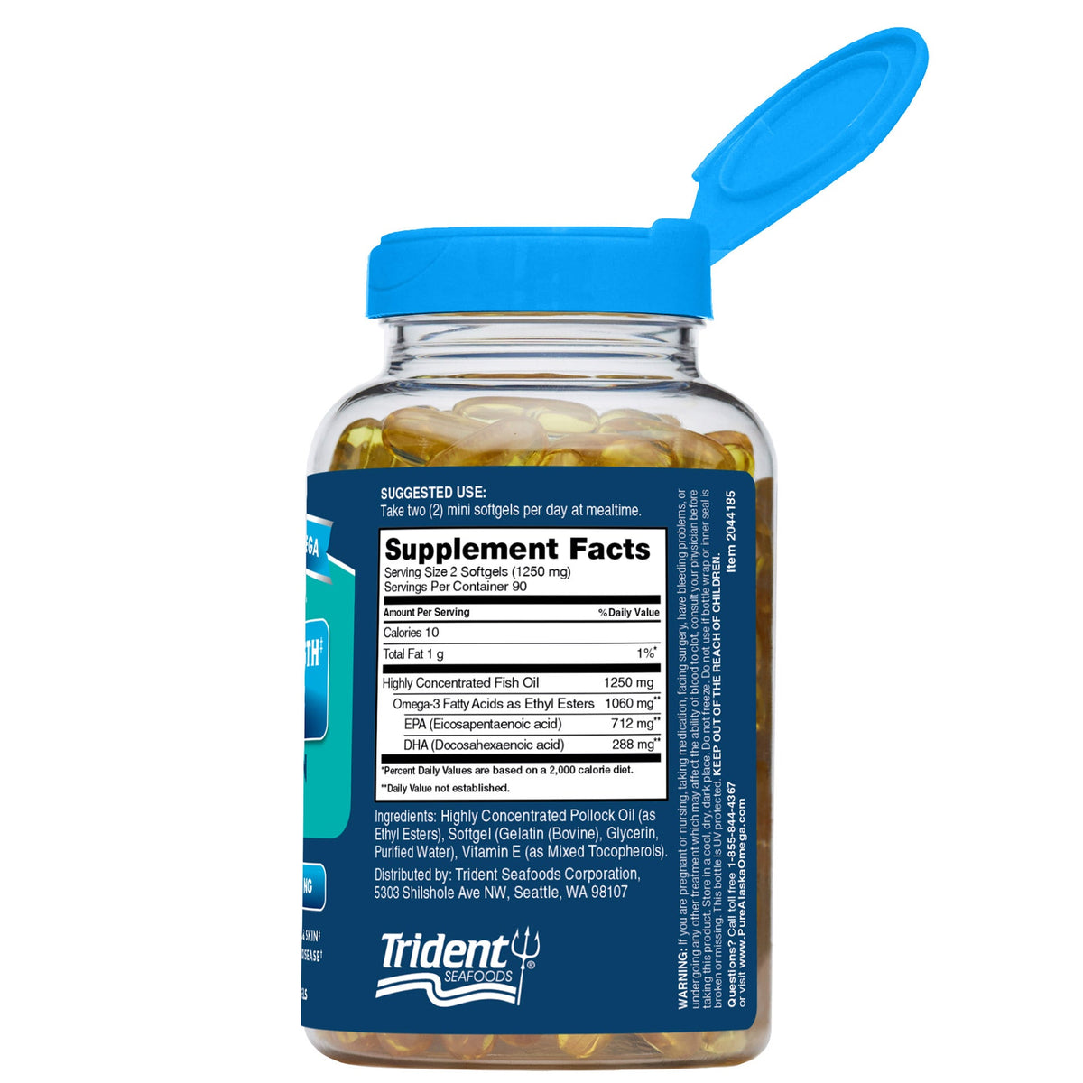 미국직구 오메가3 Pure Alaska Omega-3 Max Strength 1060mg, 180 Mini Softgels