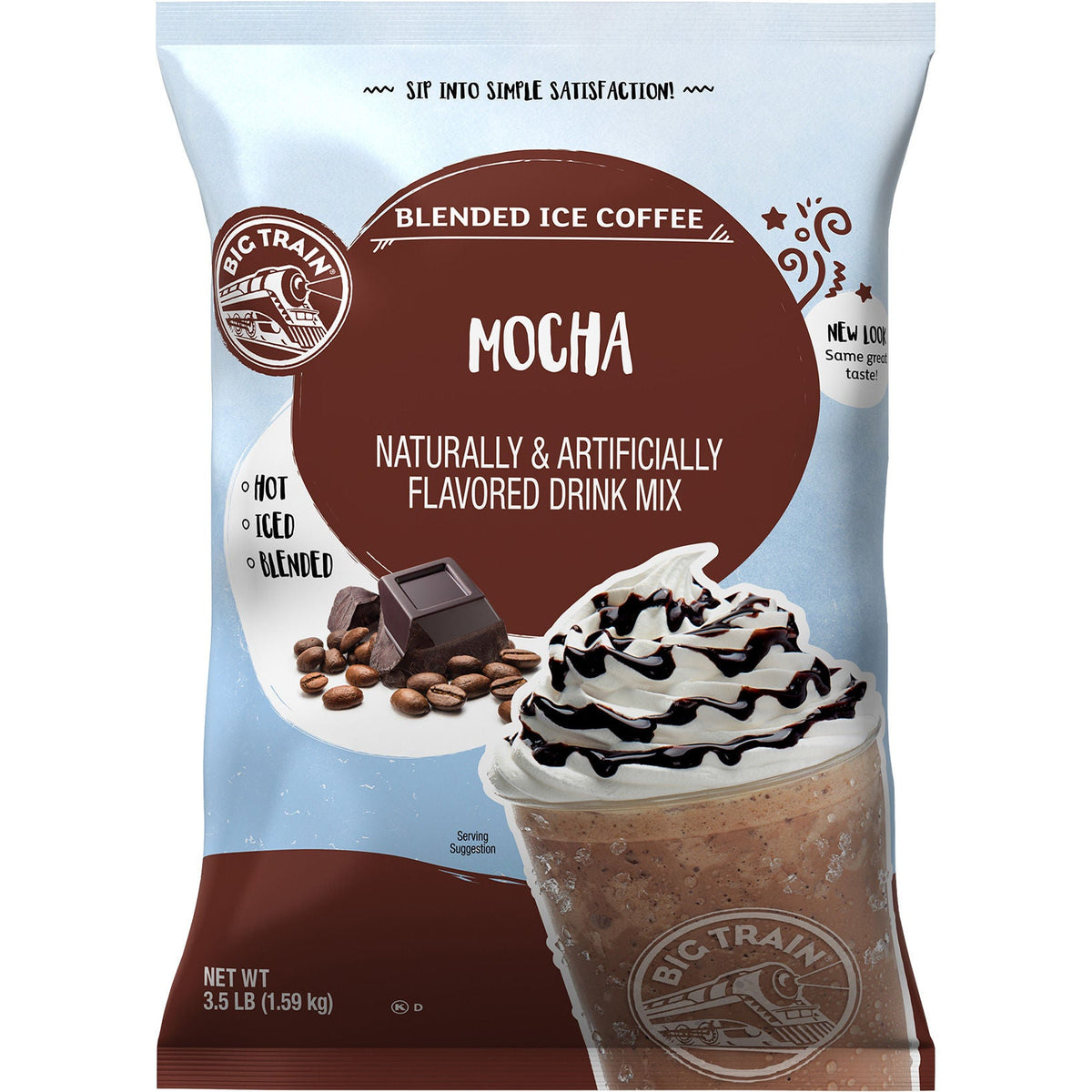미국직구 Big Train Blended Ice Coffee Drink Mix, Mocha, 3.5 lbs