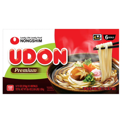 미국직구 Nongshim Udon Premium Noodle Soup, 9.73 oz, 6 ct