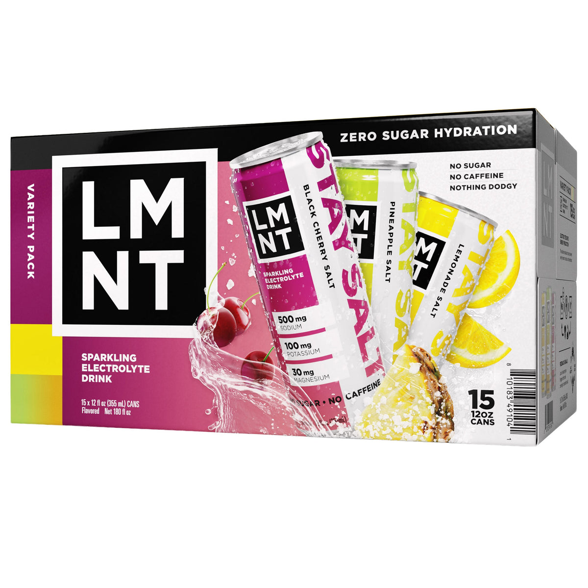 미국직구 LMNT Sparkling Electrolyte Drink, Variety Pack, 12 fl oz, 15 ct