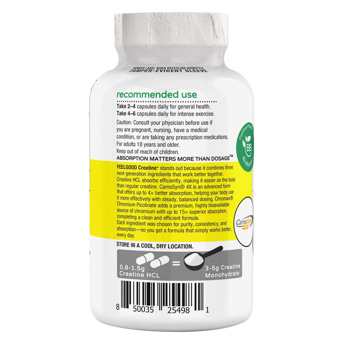 미국직구 영양제 FEELGOOD Creatine+, 120 Vegan Capsules