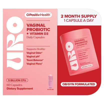 미국직구 유로 유산균 URO Vaginal Probiotic + Vitamin D3, 60 Capsules