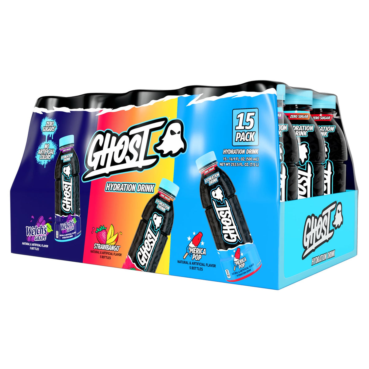 미국직구 Ghost Hydration Drink, Variety Pack, 16.9 fl oz, 15 ct