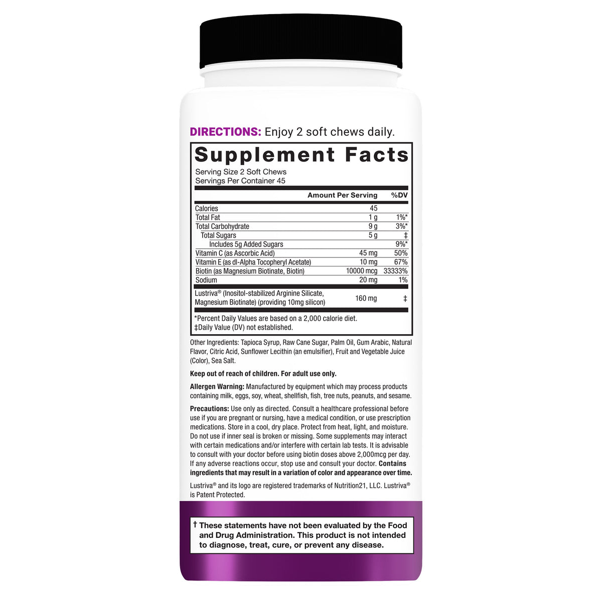 미국직구 영양제 Force Factor Hair Growth Accelerator, 90 Soft Chews