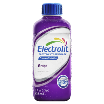 미국직구 Electrolit Electrolyte Beverage, Grape, 21 fl oz, 12 ct