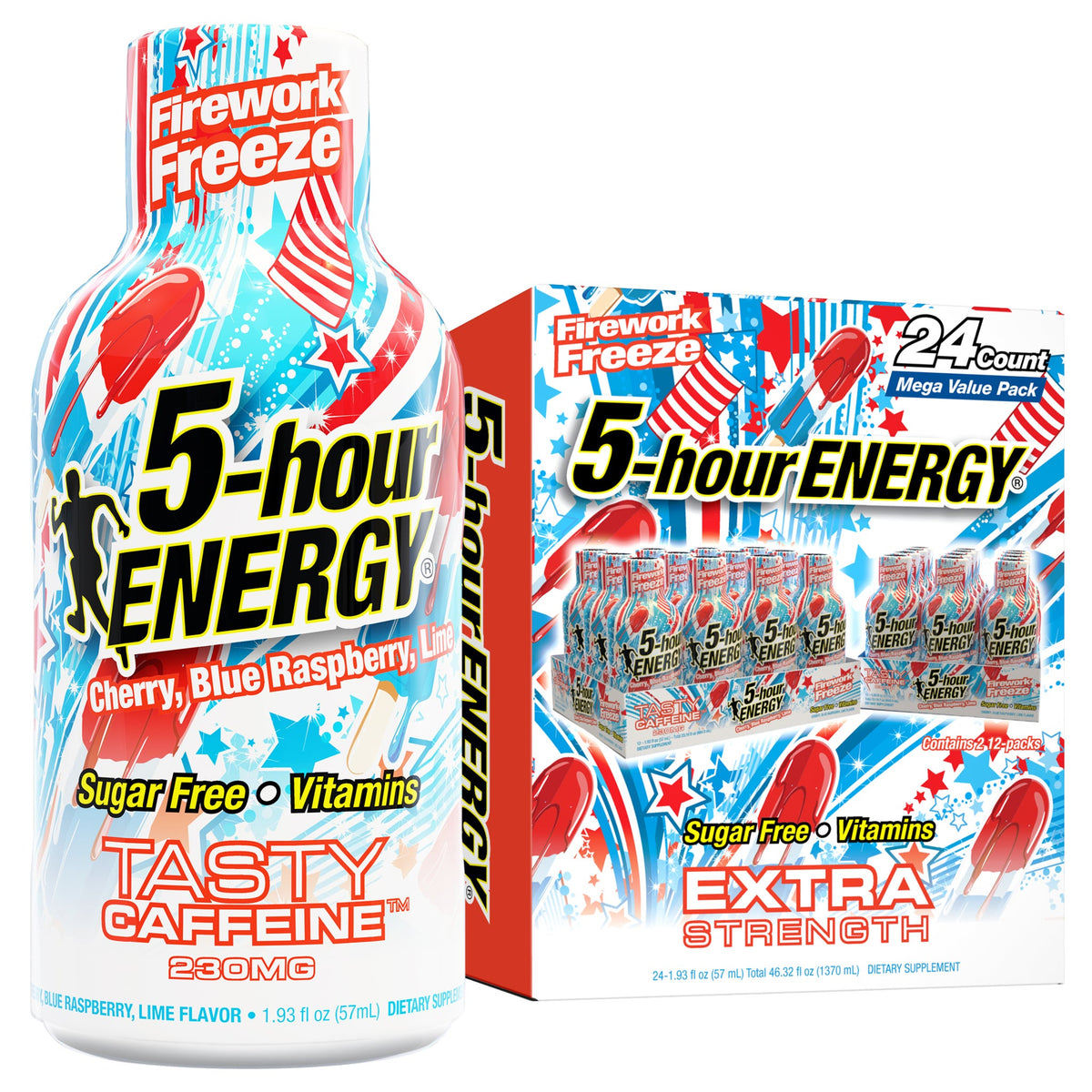 미국직구 5-hour ENERGY Shot, Extra Strength, Firework Freeze, 1.93 fl oz, 24 ct