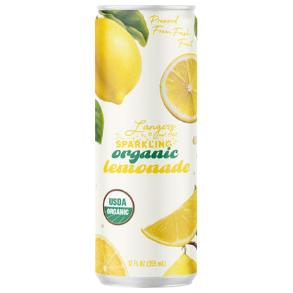 미국직구 Langer's Organic Sparkling Lemonade, Variety Pack, 12 fl oz, 24 ct