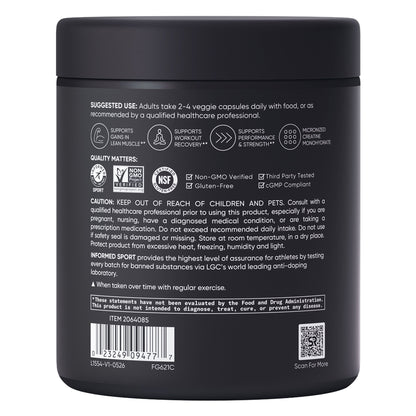 미국직구 영양제 Sports Research Creatine Monohydrate 5 grams, 240-count Veggie Capsules