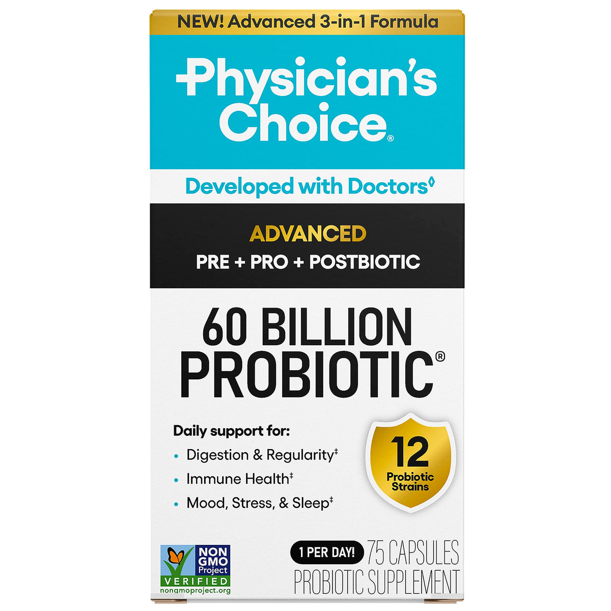 미국직구 피지션스초이스 유산균 Physician's Choice Advanced 60 Billion Probiotic, 75 Capsules