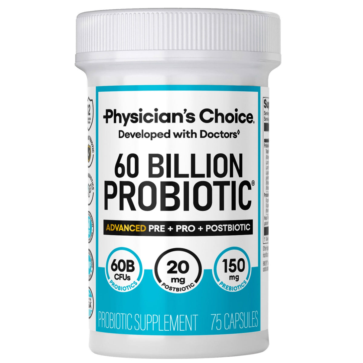 미국직구 피지션스초이스 유산균 Physician's Choice Advanced 60 Billion Probiotic, 75 Capsules
