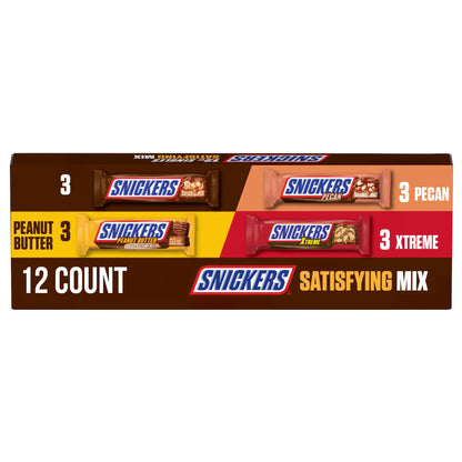 미국직구 스니커즈 Satisfying Mix, Variety Pack, 1.65 oz, 12 ct
