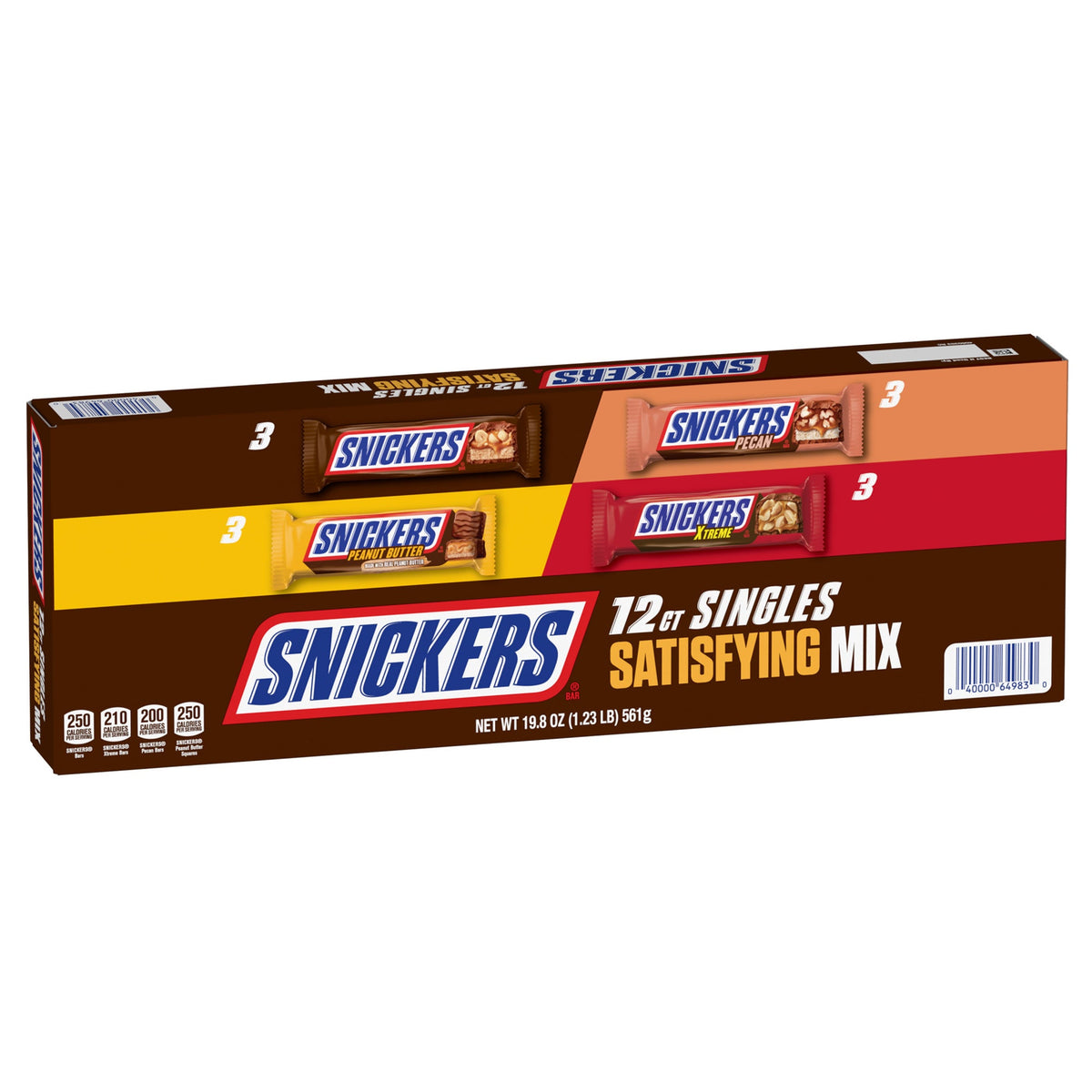 미국직구 스니커즈 Satisfying Mix, Variety Pack, 1.65 oz, 12 ct
