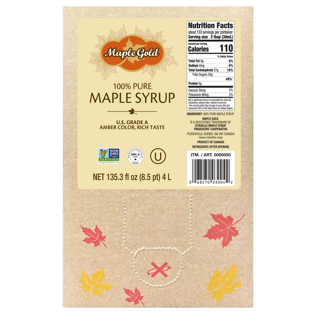 미국직구 Maple Gold 100% Pure Maple Syrup, 135.3 fl oz