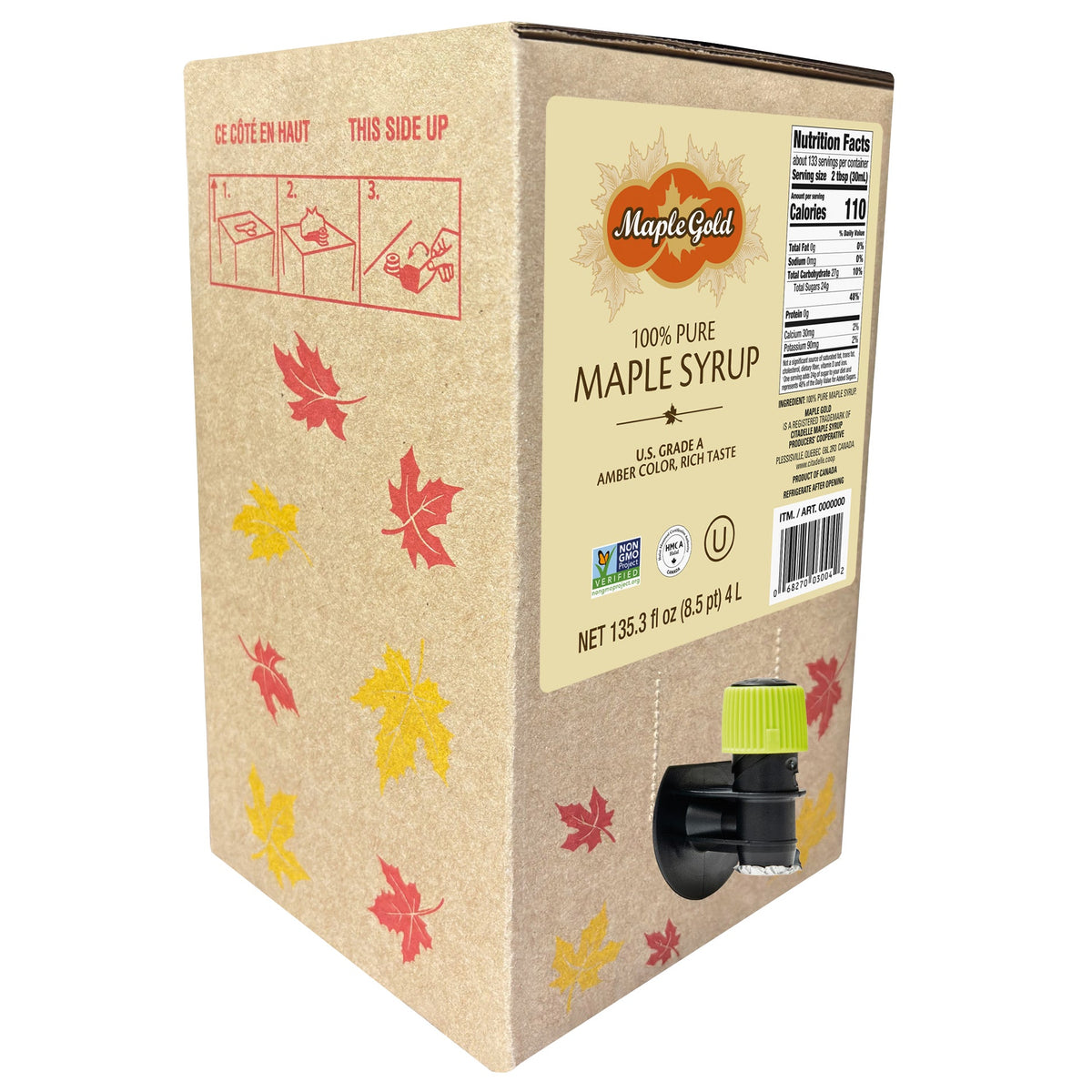 미국직구 Maple Gold 100% Pure Maple Syrup, 135.3 fl oz