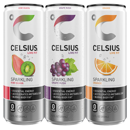 미국직구 CELSIUS Sparkling Energy Drink, Variety Pack, 12 fl oz, 18 ct