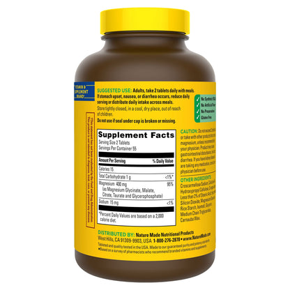 미국직구 네이처메이드 마그네슘 Nature Made Advanced Magnesium Complex, 110 Tablets