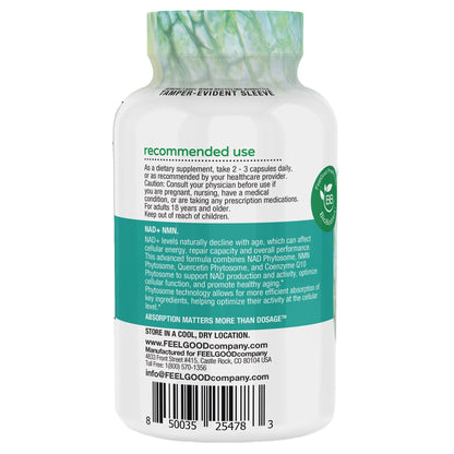 미국직구 영양제 FEELGOOD NAD+ NMN, 120 Vegan Capsules