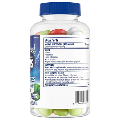미국직구 텀스 제산제 TUMS Antacid Chewy Bites Assorted Wintermint & Vanilla Cream, 108 Chewable Tablets