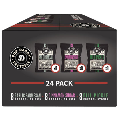 미국직구 Pop Daddy Pretzel Sticks, Variety Pack, 3 oz, 24 ct