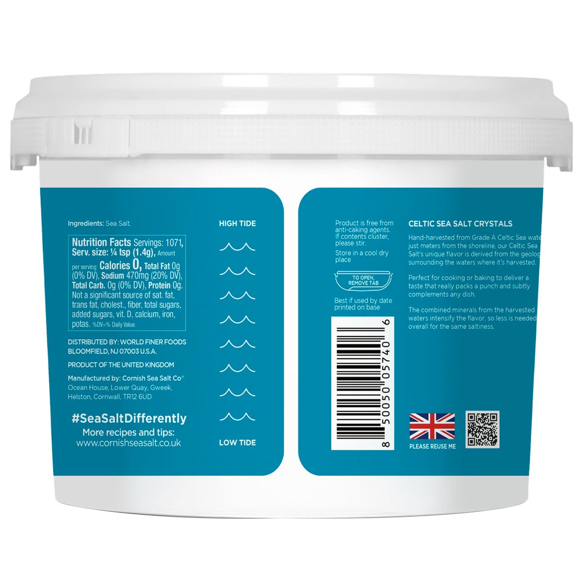 미국직구 Cornish Sea Salt Company Celtic Sea Salt Crystals, 52.9 oz