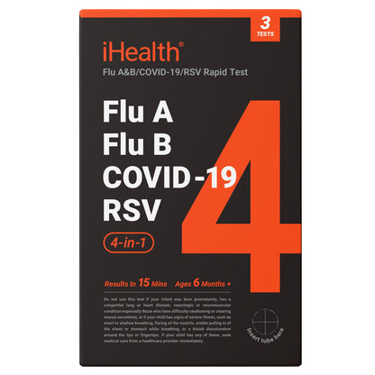 미국직구 감기약 iHealth Flu A+B, COVID-19, and RSV Rapid Test, 3 Tests
