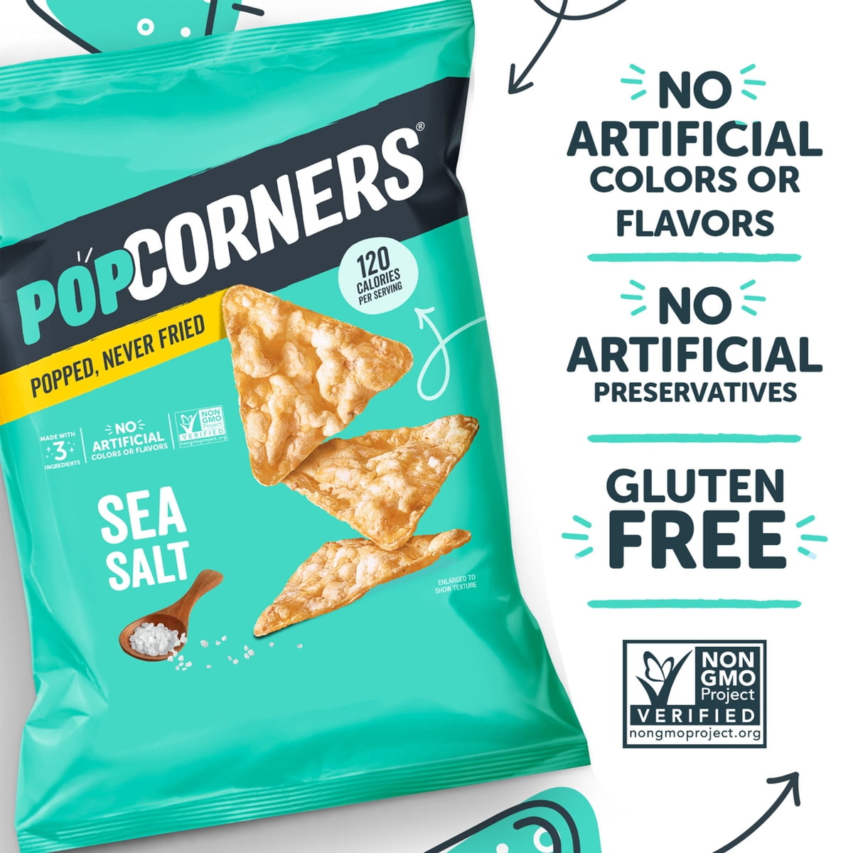 미국직구 PopCorners Sea Salt 510g / PopCorners Sea Salt Flavored Whole Grain Snacks, 510g 4