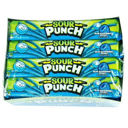 미국직구 Sour Punch Straws, Blue Raspberry, 2 oz, 24 ct