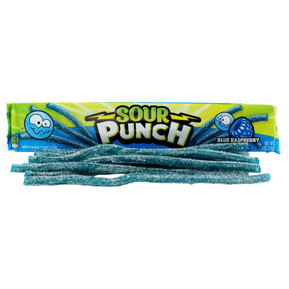 미국직구 Sour Punch Straws, Blue Raspberry, 2 oz, 24 ct