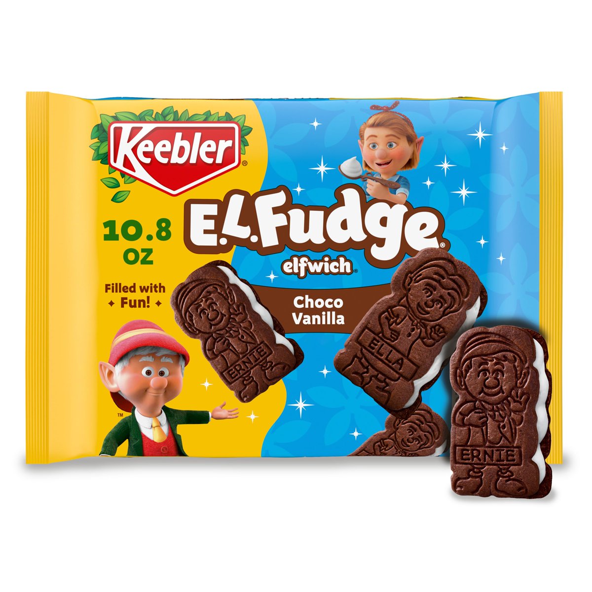 미국직구 3x Keebler E.L 초콜릿 306g / 3x | Keebler E.L. Fudge Elfwich Cookies, Chocolate-Y And Va 2