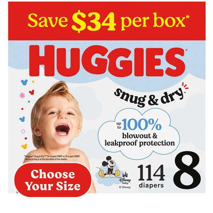 미국직구 하기스 스너그앤드라이 기저귀 / Huggies Snug & Dry Baby Diapers