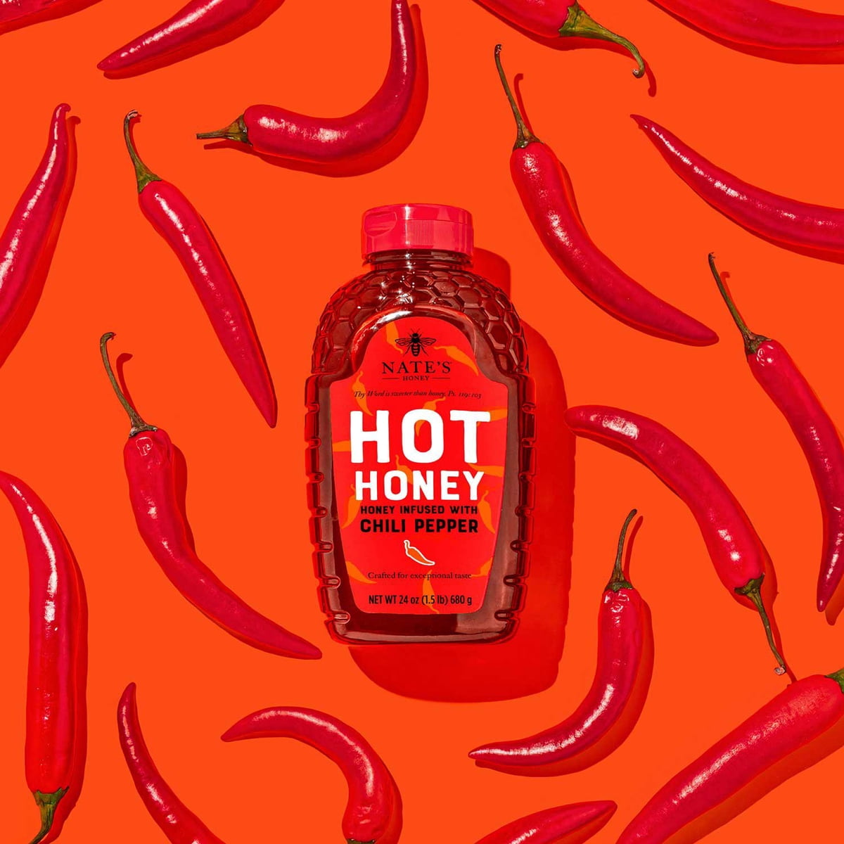 미국직구 Nate's Honey 100% 680g / Nate's Honey 100% Pure Hot Honey with Habanero Chili Peppers 7
