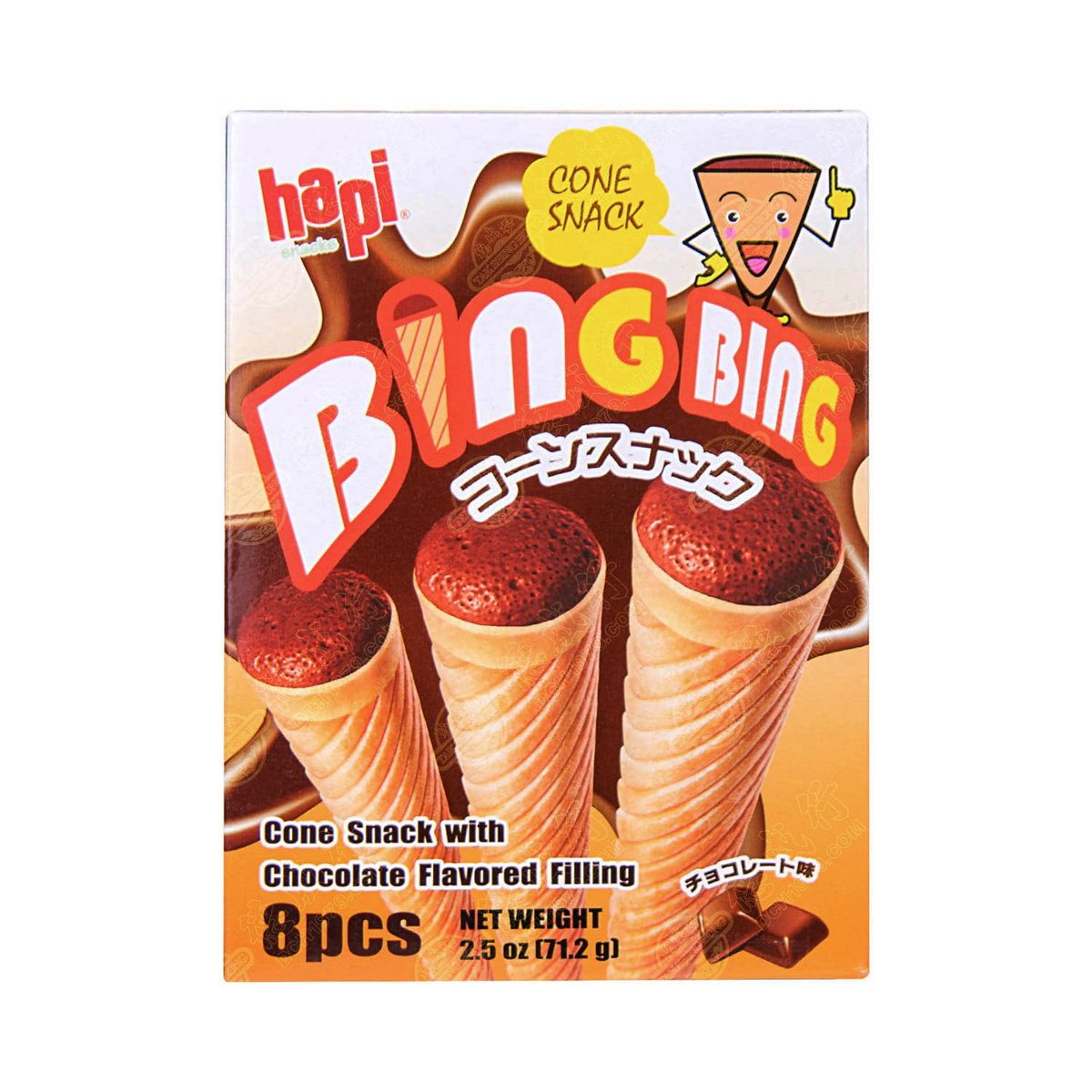미국직구 3x Hapi 초콜릿 6g 3팩 / 3x | Hapi Chocolate Flavored Filling Wafer Cone Snack, Artificial 2