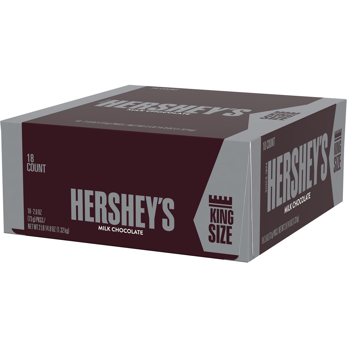 미국직구 허쉬 King Size, Milk Chocolate, 2.6 oz, 18 ct