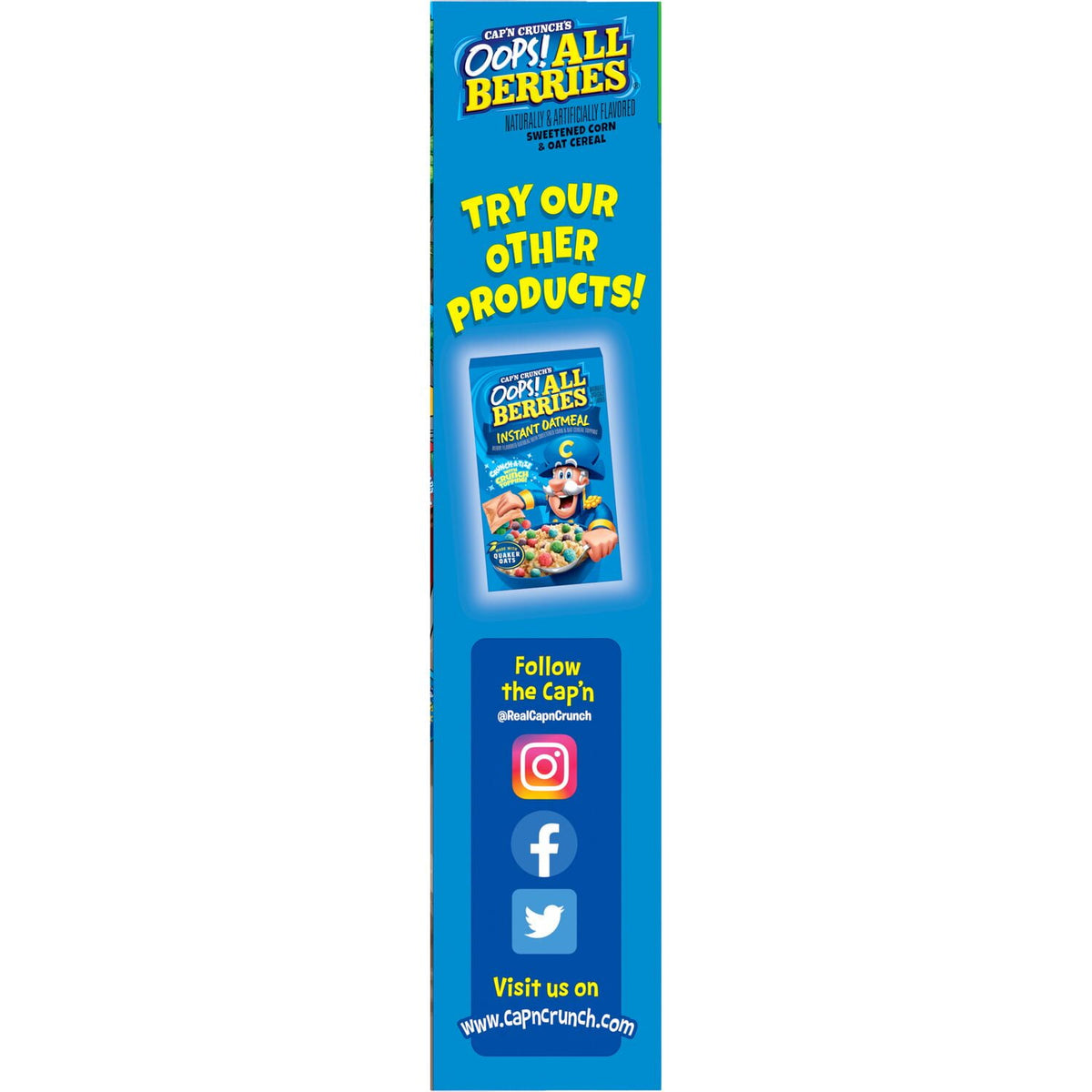 미국직구 Cap’n Crunch's Oops All Berries Sweetened Corn & Oat Crunchy Cereal, (16.9 oz.)
