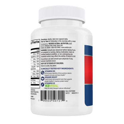 미국직구 영양제 Weider Artery Health with Vitamin K2 Plus D3, 90 Veggie Caps
