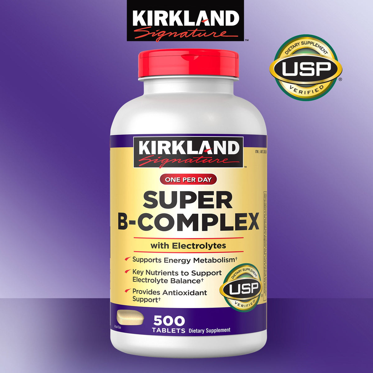 미국직구 커클랜드 비타민B Kirkland Signature Super B-Complex with Electrolytes, 500 Tablets