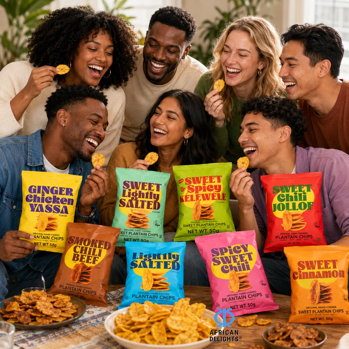 미국직구 African Delights Sweet 50g 3팩 / African Delights Sweet Cinnamon Plantain Chips, Pack  5