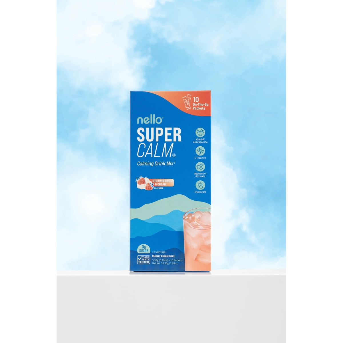 미국직구 Nello Supercalm Calming 44ml / Nello Supercalm Calming Drink Mix Packets, Strawberrie 2