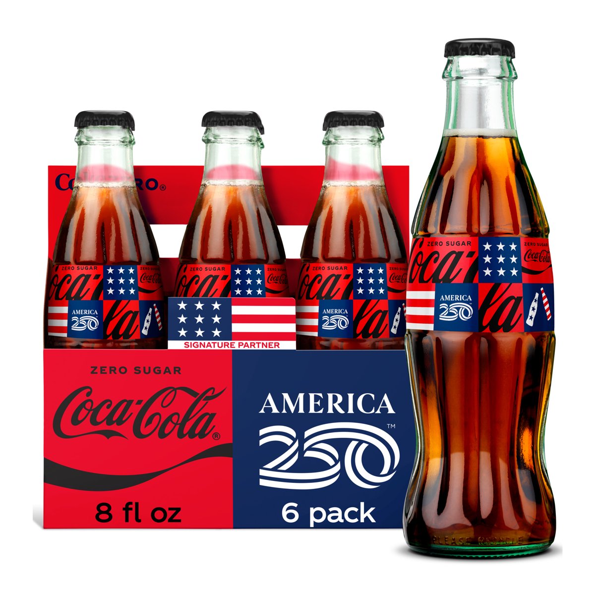 미국직구 237ml 2팩 / (2 pack) Coca-Cola Zero Sugar Soda Pop Glass Bottles, 237ml, 6 Pack 2