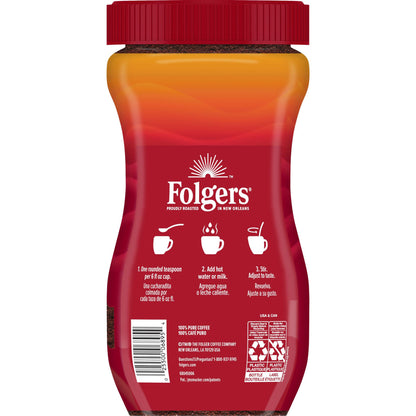 미국직구 Folgers Instant Coffee Crystals, Classic, Medium Roast, 16 oz