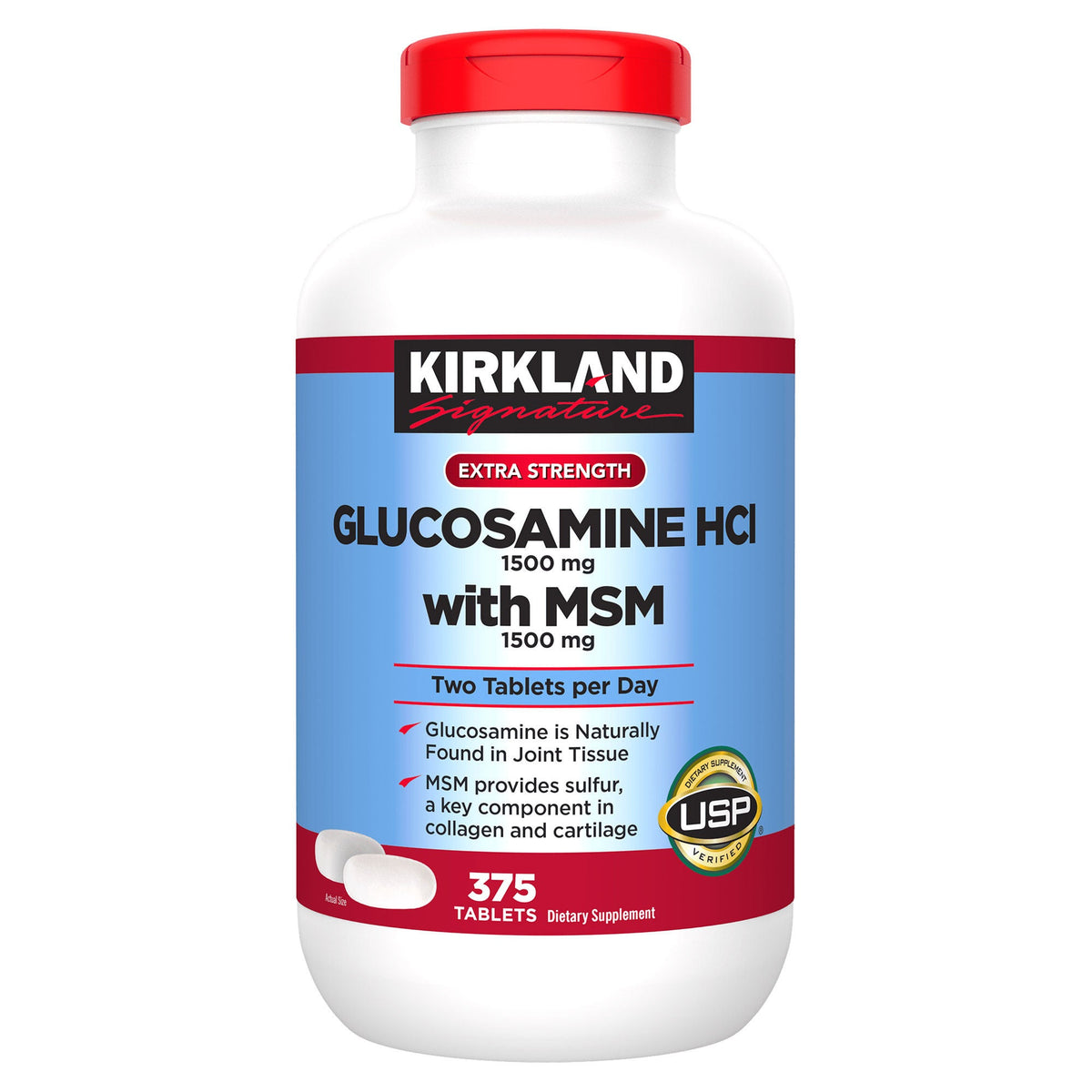 미국직구 커클랜드 관절 영양제 Kirkland Signature Glucosamine with MSM, 375 Tablets