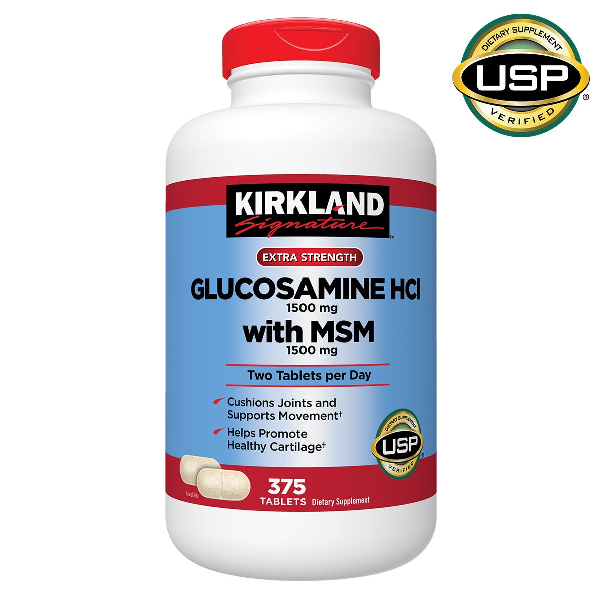 미국직구 커클랜드 관절 영양제 Kirkland Signature Glucosamine with MSM, 375 Tablets