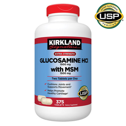 미국직구 커클랜드 관절 영양제 Kirkland Signature Glucosamine with MSM, 375 Tablets